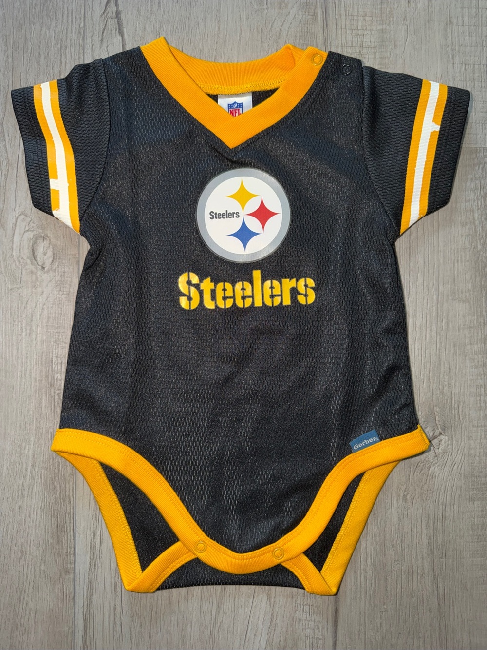 Pittsburgh Steelers Baby Bodysuit - Black & Gold